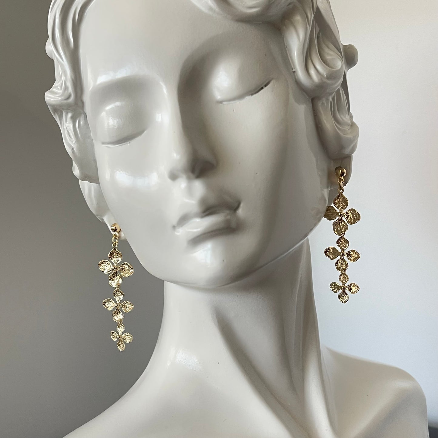 14k Gold Plated Floral Shape Earrings