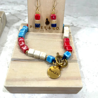 Patriotic Bracelet and Earring set