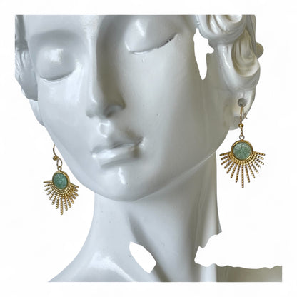 Sunray gold plated Stainless Steel earrings in various color option