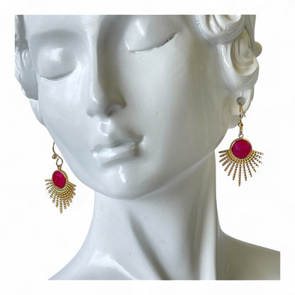 Sunray gold plated Stainless Steel earrings in various color option