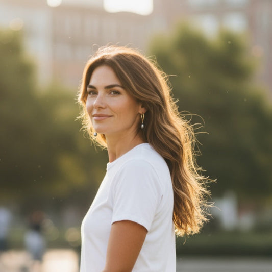 Gold Drop Earrings with Black Pearls – Elegant Dangle Style