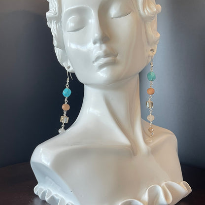 Dangle Boho Style Earrings in Silver