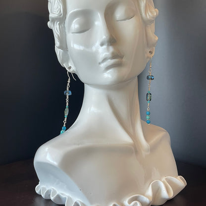 Dangle Boho Style Earrings in Silver
