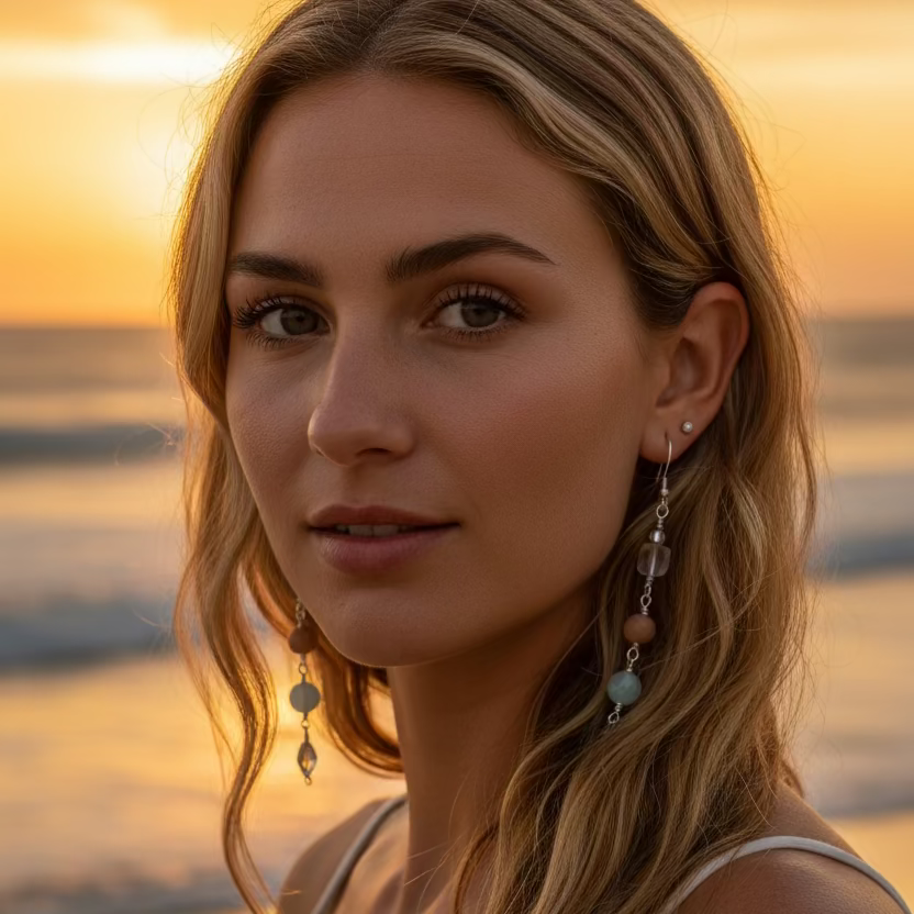 Dangle Boho Style Earrings in Silver