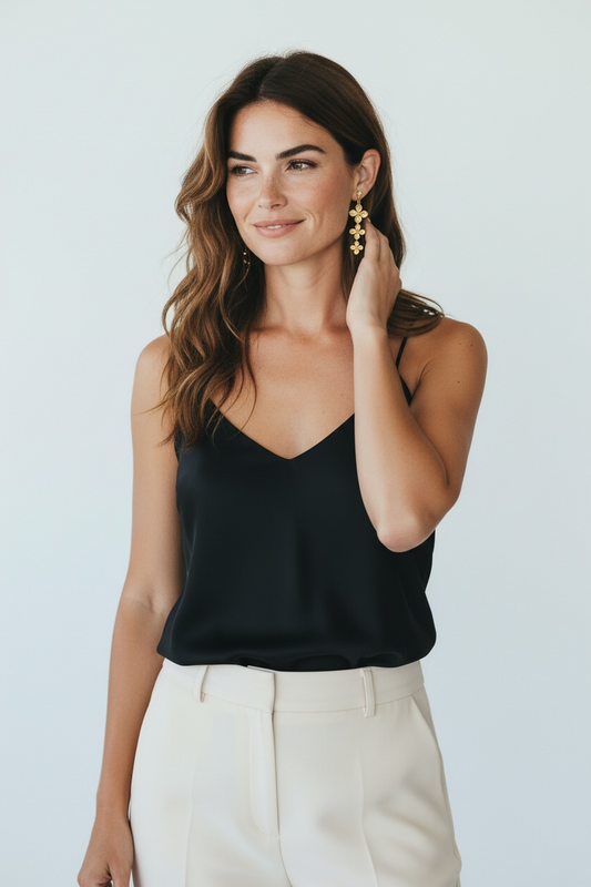 14k Gold Plated Floral Shape Earrings