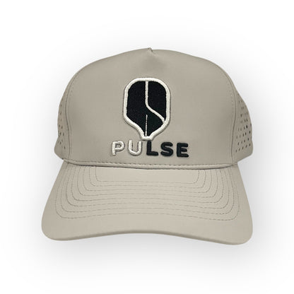 PULSE Performance Unisex Pickleball Hat, Baseball Cap for Women and Men - Light Gray, Black