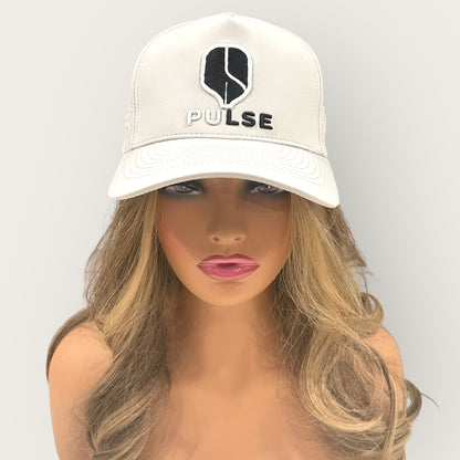 PULSE Performance Unisex Pickleball Hat, Baseball Cap for Women and Men - Light Gray, Black