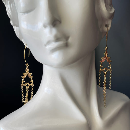 Chandelier Earrings in Gold