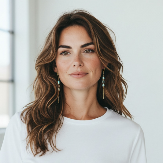 Dangle Earrings in Gold Color