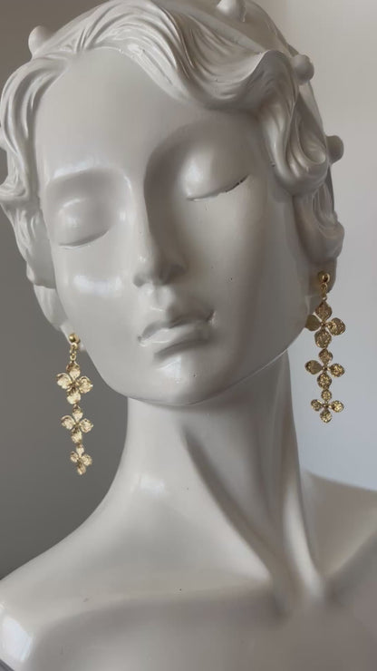 14k Gold Plated Floral Shape Earrings