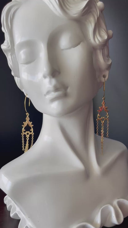 Chandelier Earrings in Gold