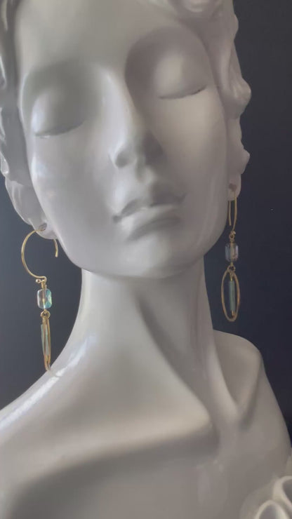 Dangle Earrings in Gold color