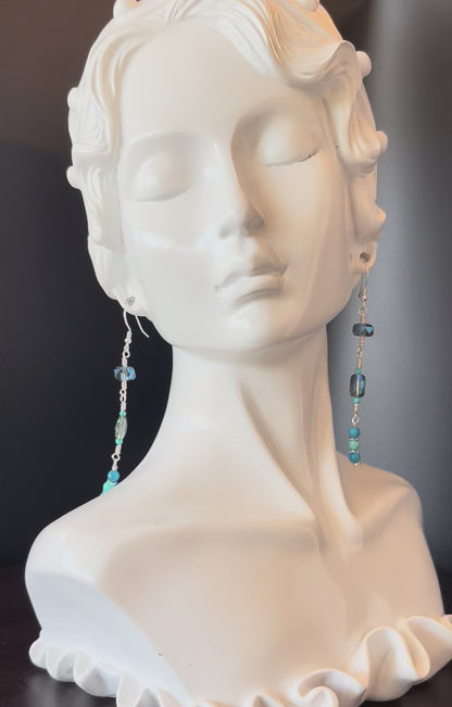 Dangle Boho Style Earrings in Silver
