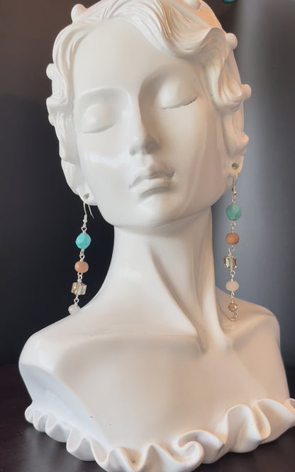 Dangle Boho Style Earrings in Silver
