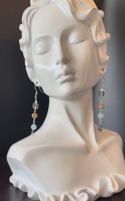 Dangle Boho Style Earrings in Silver