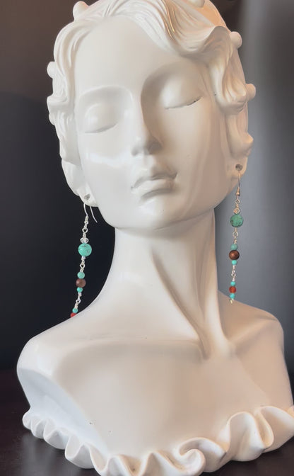 Dangle Boho Style Earrings in Silver