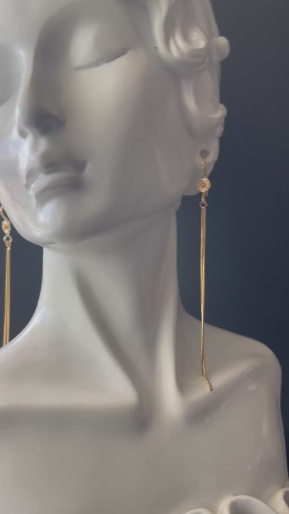 Dangle Earrings in Gold Color